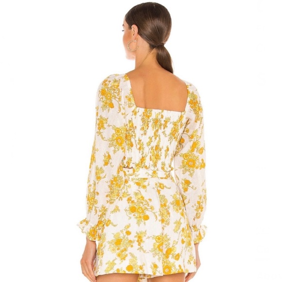 NEW FAITHFULL THE BRAND REVOLVE FLORAL PRINT LINEN CROP TOP - Picture 6 of 10